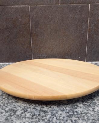 Ikea Snudda vassoio girevole in legno massiccio