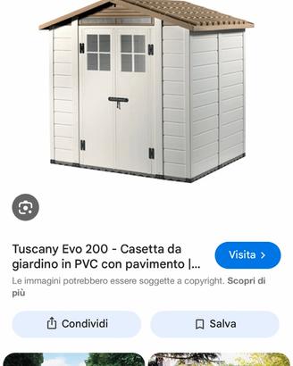 Casetta da giardino in pvc