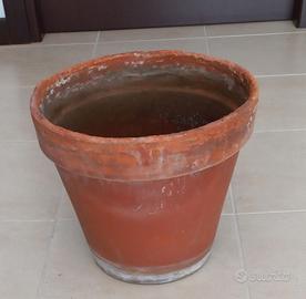 Vaso in terracotta Ø 33 H 27 e sottovaso