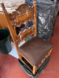 Tavolo e sedie legno