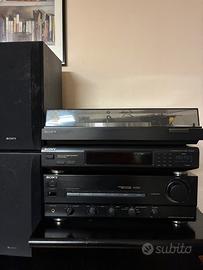 Amplificatore, casse e piatto  Sony