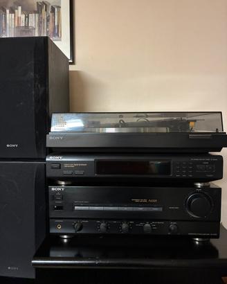 Amplificatore, casse e piatto  Sony