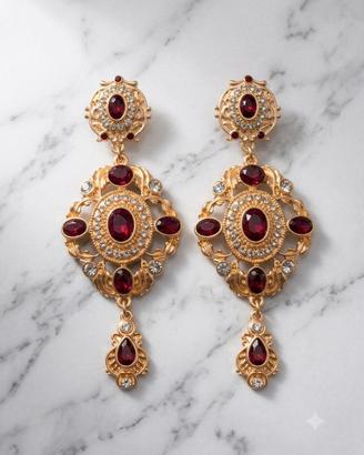 Orecchini vintage stile barocco 
