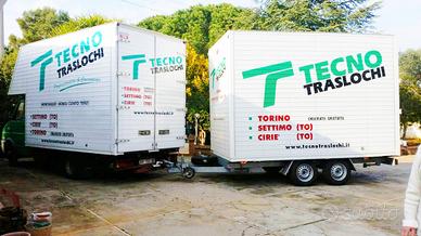 Rimorchio furgonato per traslochi