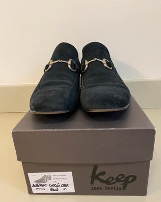 Mocassino uomo camoscio blu tg 41