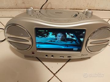 Boombox portatile con DVD USB e telecomando