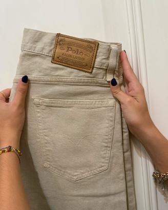 Ralph Lauren Sullivan Jeans beige uomo 41 cm vita 