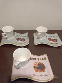 Piattino da caffè Asimmetrico con tazza 