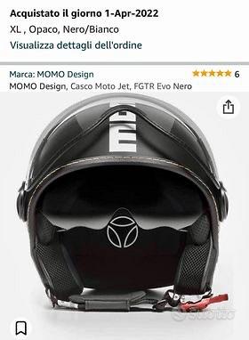 MOMODESIG CASCO DEMI JET FGTR Evo Nero Opaco XL - Accessori Moto In vendita  a Livorno