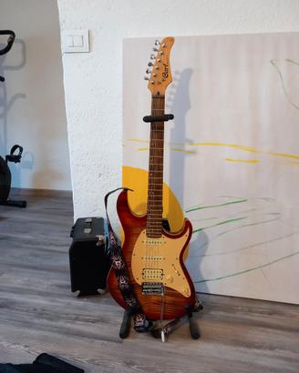 chitarra elettrica della Cort,sacca e ampli.