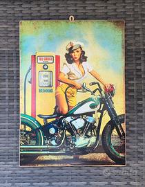 Insegna su compensato vintage americano