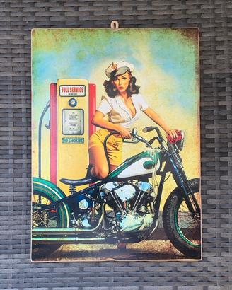 Insegna su compensato vintage americano