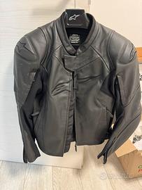 Giacca Alpinestar in pelle nera traforata tg 52
