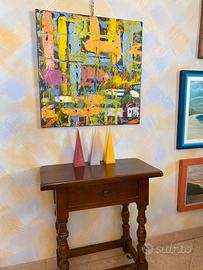 Astratto variopinto quadrato pezzo unico