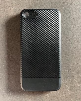 Cover effetto carbonio nera  per iPhone