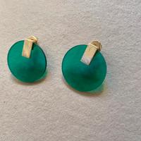 Orecchini nuovi design in plexi verde e color oro