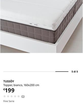 Materasso  Topper IKEA TUSSÖY 160x200