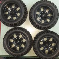 4 cerchi e 4 gomme per truggy traxxas rustler 4x4