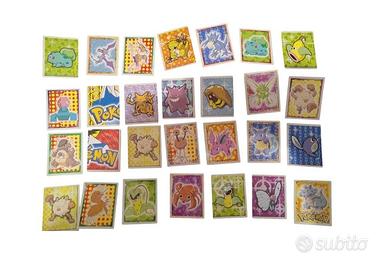 set 28 pezzi figurine adesive pokèmon anni 2000