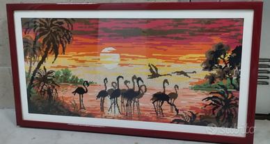quadro ricamato a mano a punto croce 
