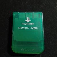 Memory Card Originale PS1 Verde Trasparente 
