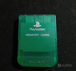 Memory Card Originale PS1 Verde Trasparente 