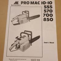 Manuale uso e manutenzione motosega McCulloch