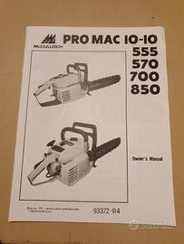 Manuale uso e manutenzione motosega McCulloch