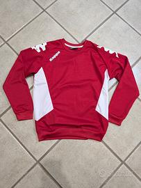 Felpa Kappa rossa sportiva maniche lunghe