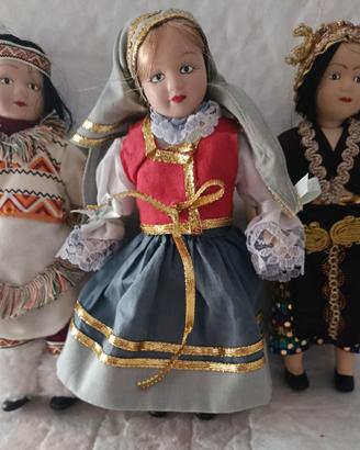 3 Bambole in porcellana vintage