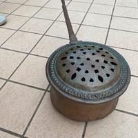 Scaldaletto in rame con cuori prima metà '900