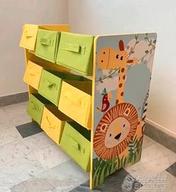 Scaffale porta oggetti per bambini