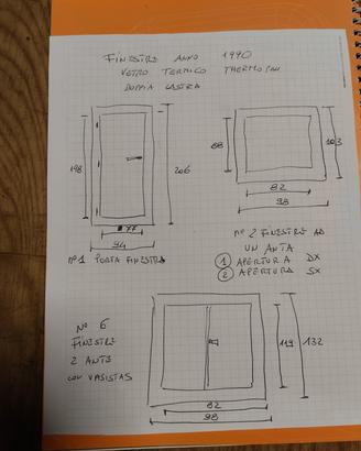 Finestre anno 1990 smontate