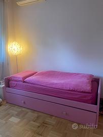 Letto singolo con secondo letto estraibile