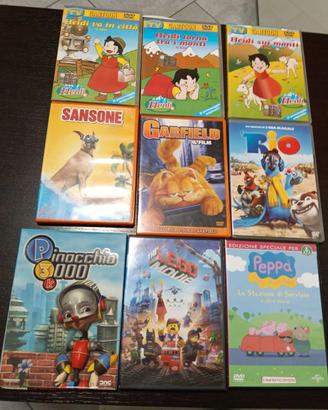 Lotto 9 dvd film per bambini