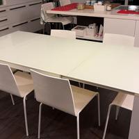 Tavolo Calligaris allungabile (vetro acciaio) + 6