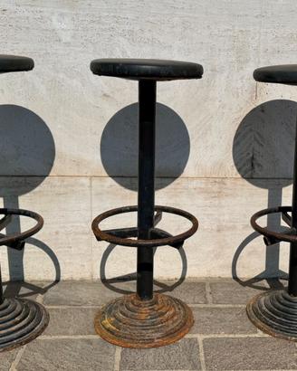 Sgabelli in metallo ghisa stile industrial vintage