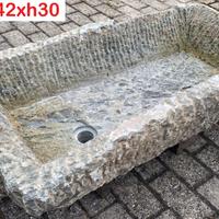 Lavabo lavello lavandino rustico in pietra 1