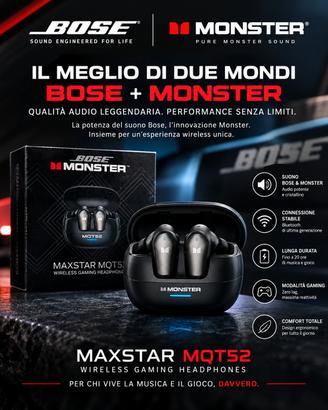 Auricolari Bose Monster MQT52 colore Nero  