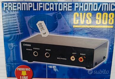 Preamplificatore per giradischi e microfono cvs908