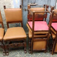 SEDIE ANTICHE IN NOCE INTAGLIATO