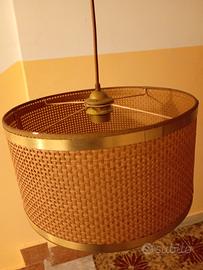lampadario in vimini 