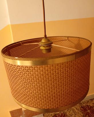 lampadario in vimini 