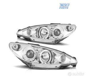 FARI PEUGEOT 206 98-08 ANGEL EYES FONDO CROMATO