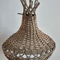 Lampadario in rattan vintage
