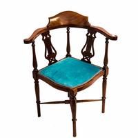 Sedia ad angolo in mogano, Inghilterra, fine '800