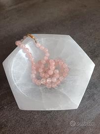 Collana in quarzo rosa Vintage 