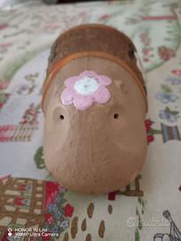 Salvadanaio Ippopotamo Terracotta 