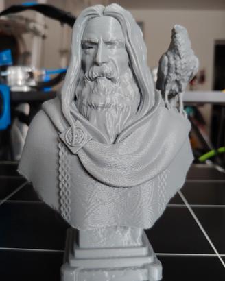 Dio Odino busto. Stampa 3D