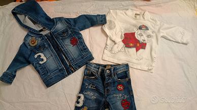 completo jeans NUOVO 3 mesi
